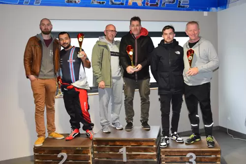 les pilotes au podium du challenge hivernal masters manche 1 2024 2025