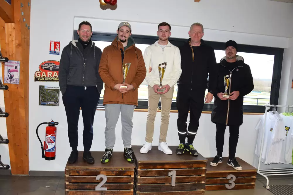 les pilotes au podium du challenge hivernal masters manche 4 2024 2025